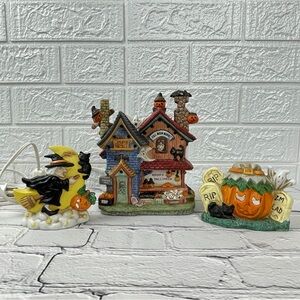 Haunted Haven Collection Halloween Decorations Hand-Panted Lighted House Holder